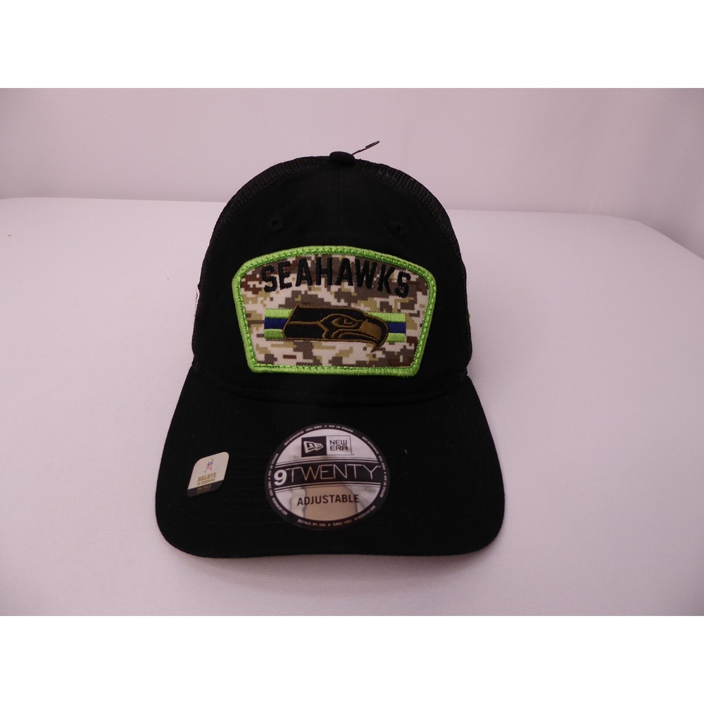 NWT New Era NFL Seattle Seahawks Salute to Service Trucker Snapback Hat Cap